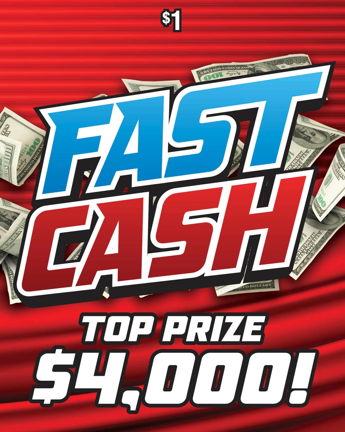 FAST CASH scratch-off ticket