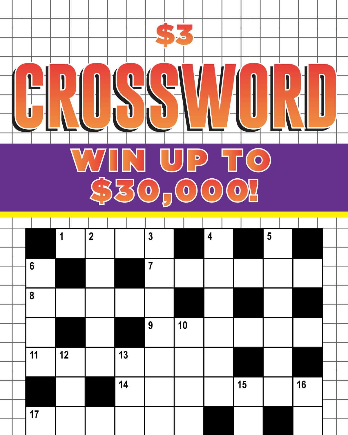CROSSWORD scratch-off ticket