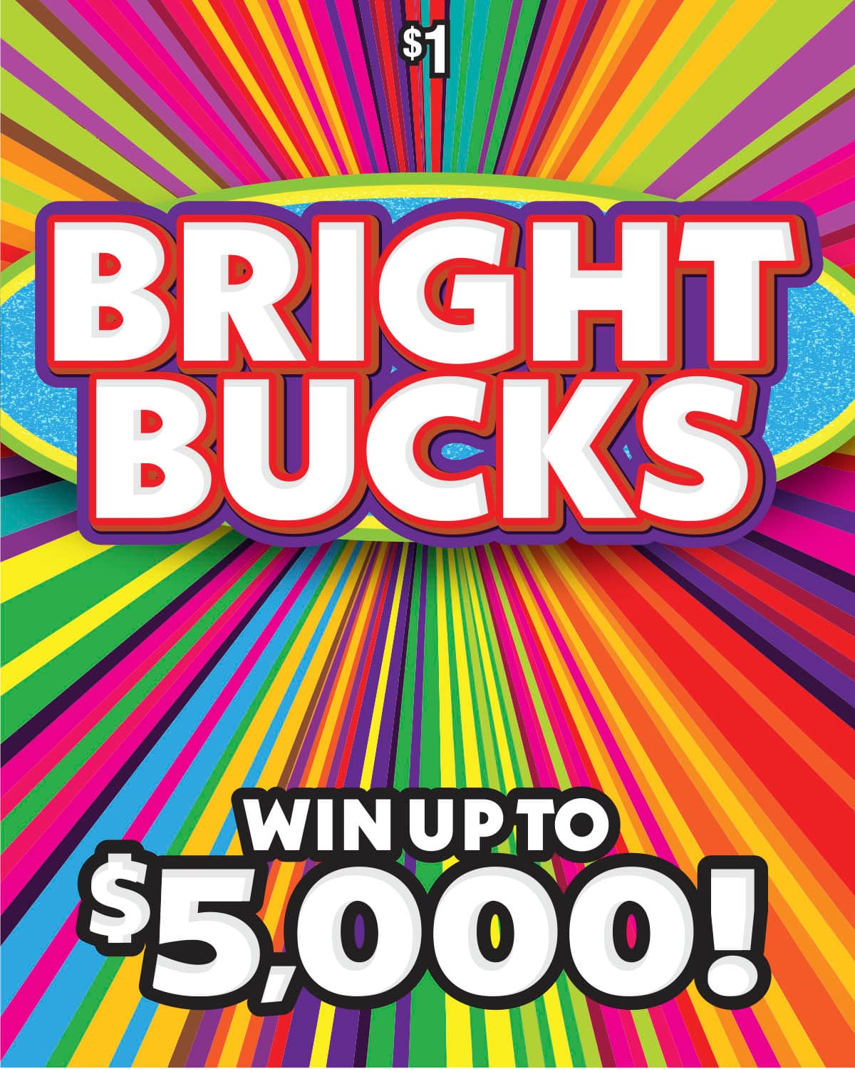 BRIGHT BUCKS scratch-off ticket