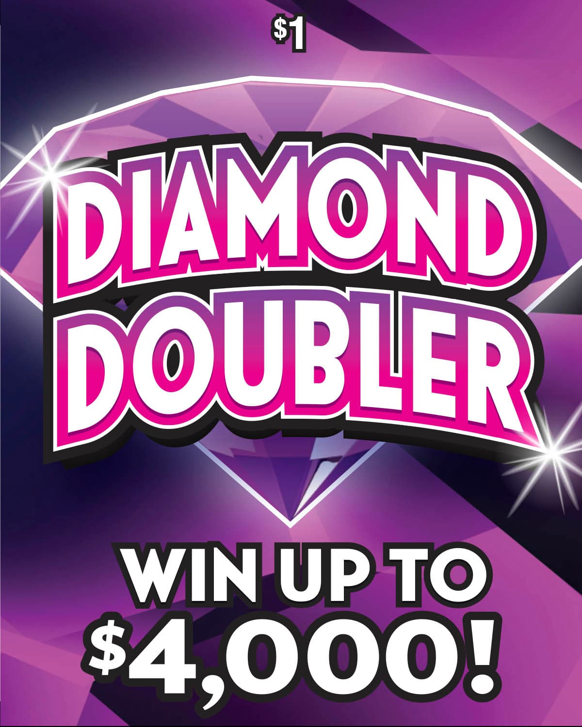DIAMOND DOUBLER scratch-off ticket