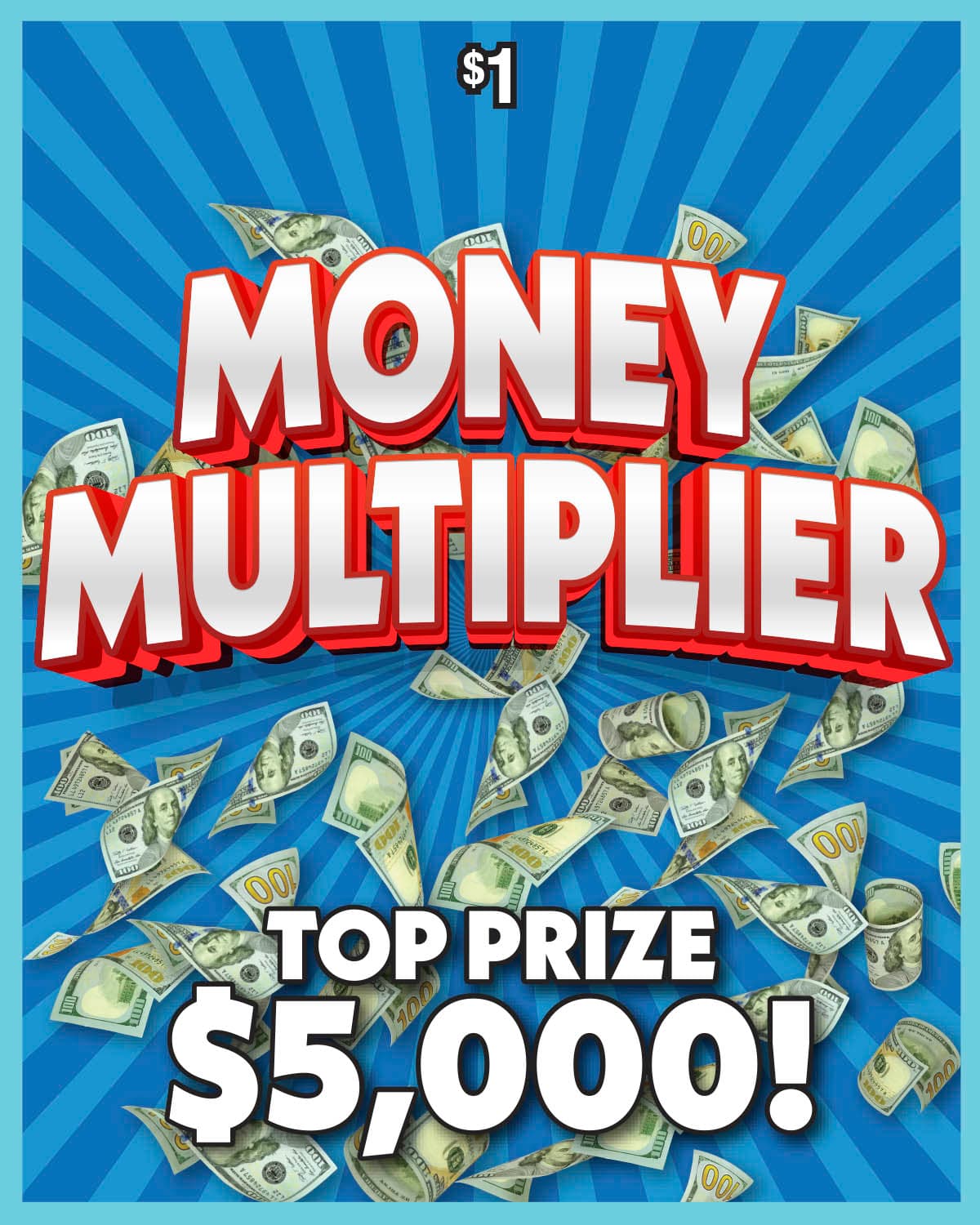 MONEY MULTIPLIER scratch-off ticket