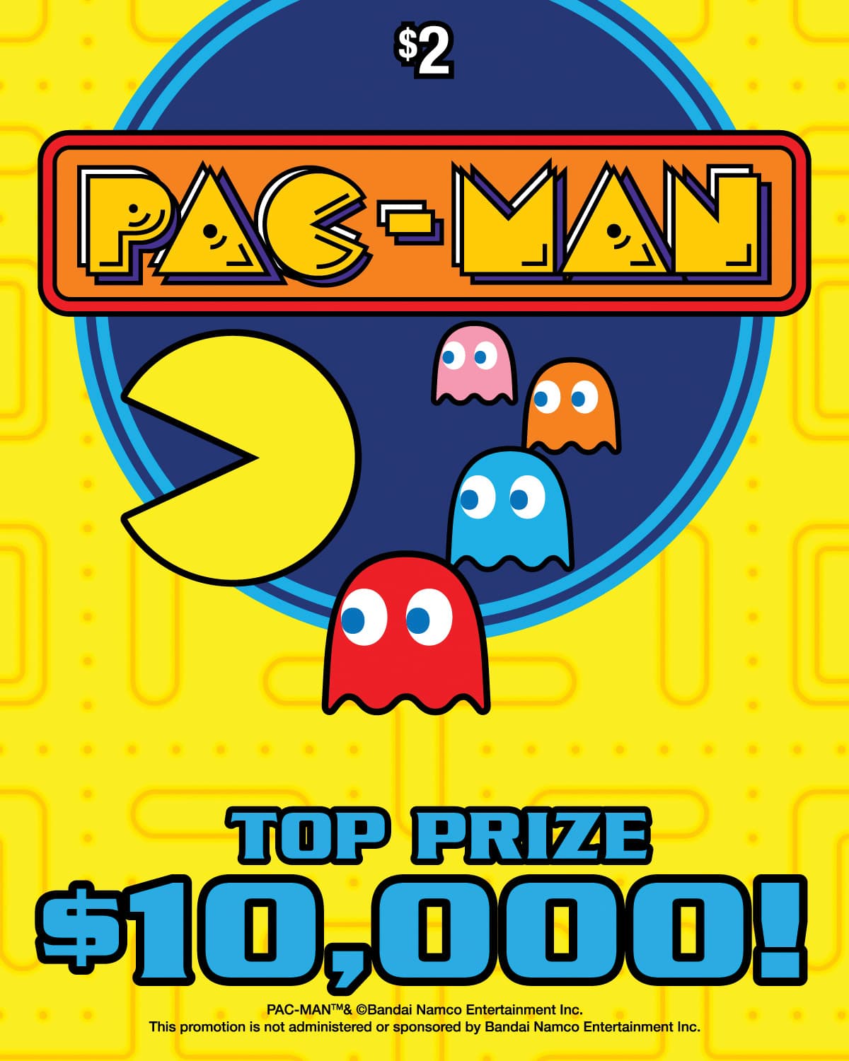 PAC-MAN scratch-off ticket