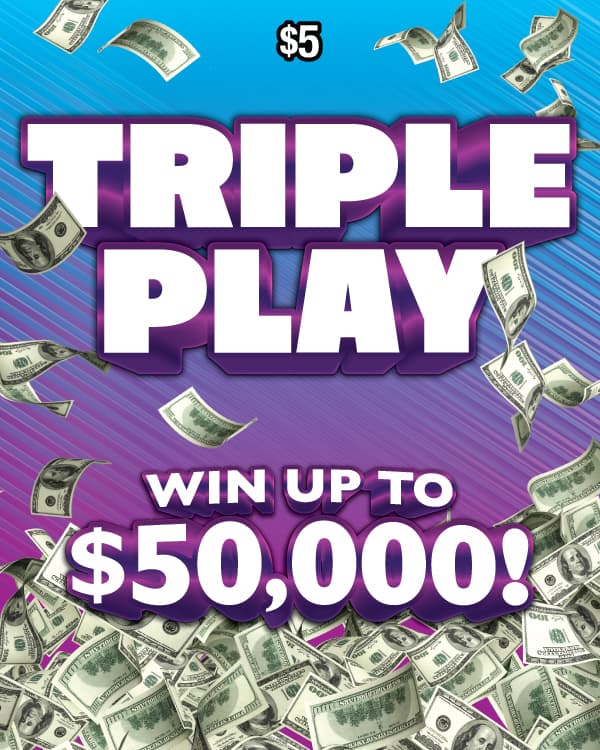 TRIPLE PLAY scratch-off ticket