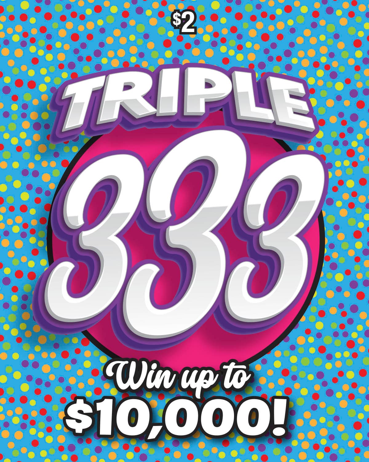 TRIPLE 333 scratch-off ticket