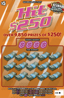 HIT $250 scratch-off ticket