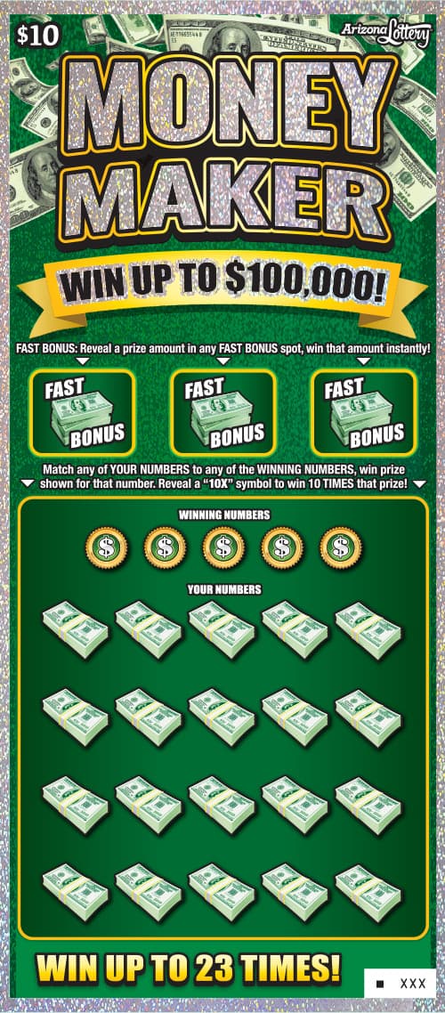 MONEY MAKER scratch-off ticket