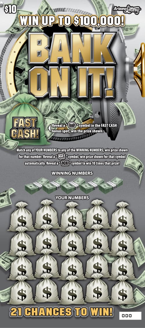 BANK ON IT scratch-off ticket