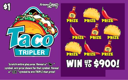 TACO TRIPLER scratch-off ticket