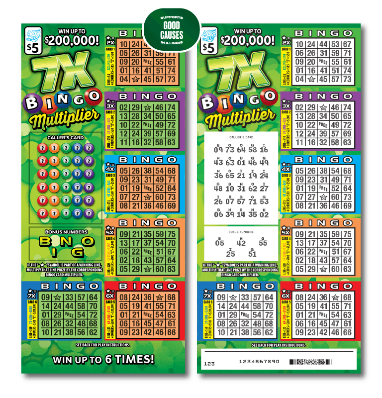 7X BINGO MULTIPLIER scratch-off ticket