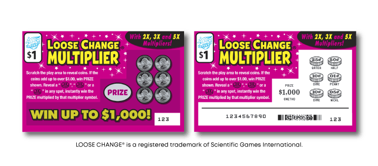 LOOSE CHANGE MULTIPLIER scratch-off ticket