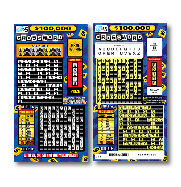 $100,000 CROSSWORD scratch-off ticket