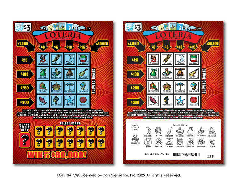 LOTERIA scratch-off ticket