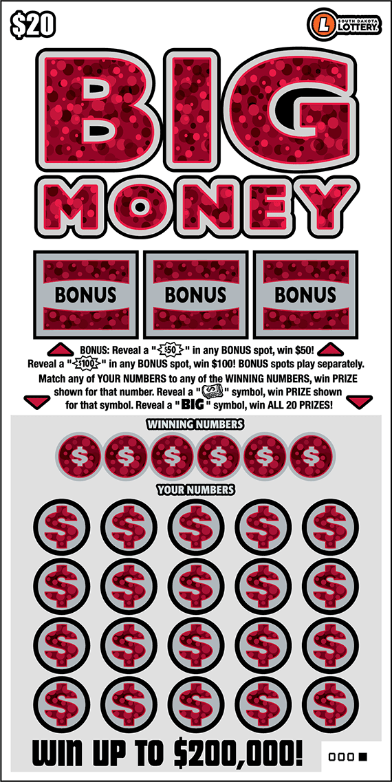 BIG MONEY scratch-off ticket