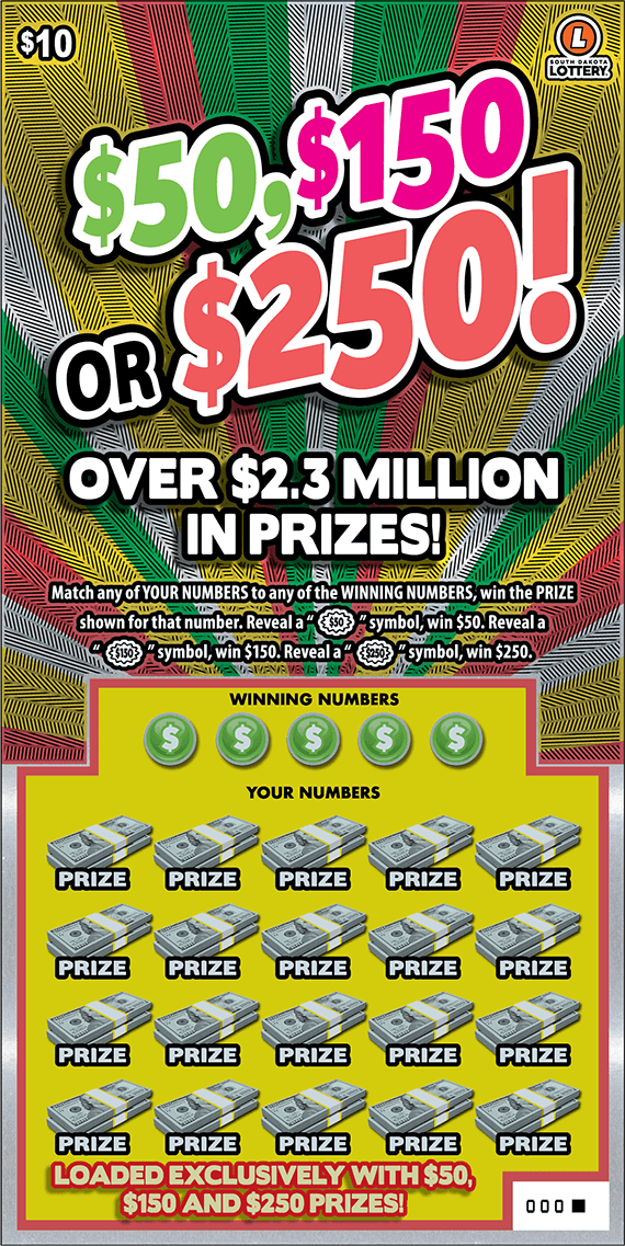 $50, $150 OR $250! scratch-off ticket