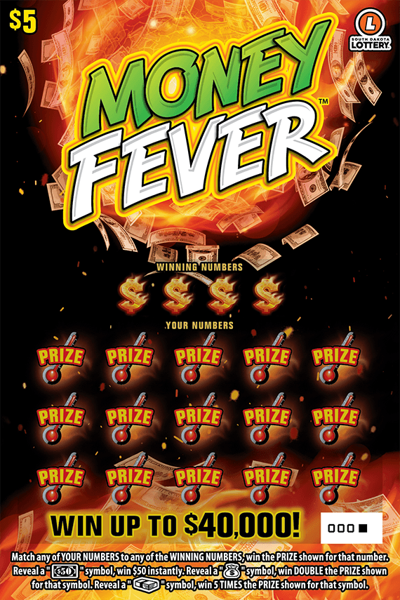 MONEY FEVER scratch-off ticket