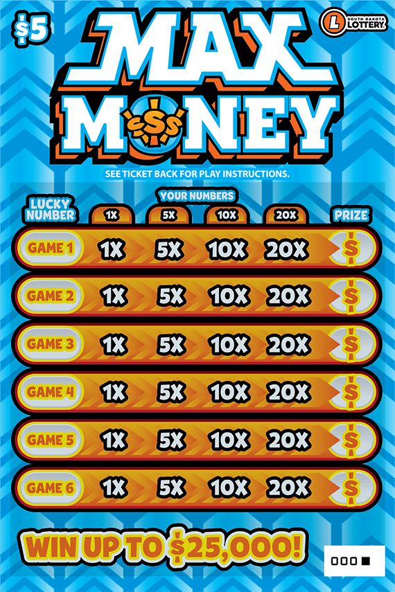 MAX MONEY scratch-off ticket