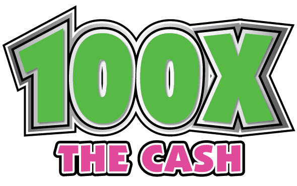 100X THE CASH scratch-off ticket