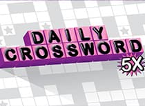 DAILY CROSSWORD 5X scratch-off ticket