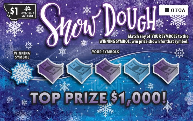 SNOW DOUGH scratch-off ticket