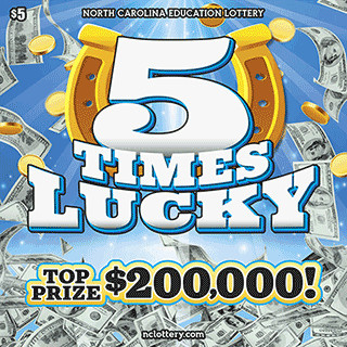 5 TIMES LUCKY scratch-off ticket