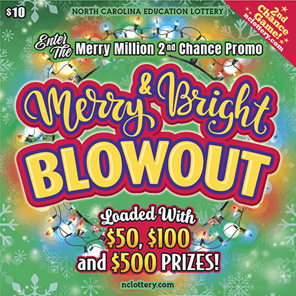 MERRY & BRIGHT BLOWOUT scratch-off ticket