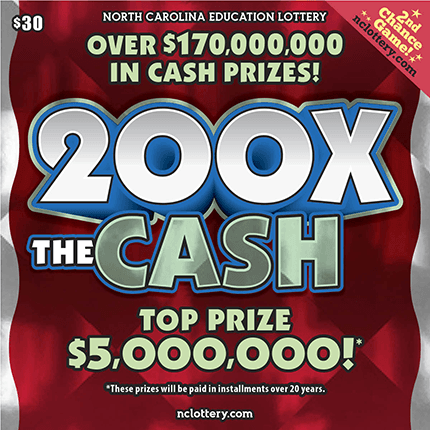 200X THE CASH scratch-off ticket