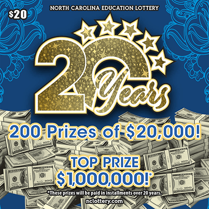 20 YEARS scratch-off ticket