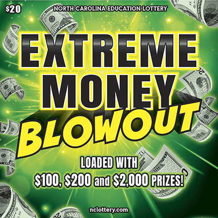EXTREME MONEY BLOWOUT scratch-off ticket