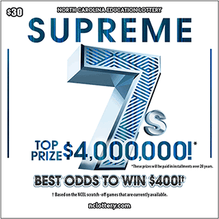 SUPREME 7S scratch-off ticket