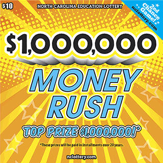 $1,000,000 MONEY RUSH scratch-off ticket