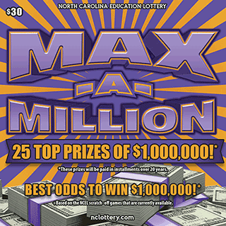 MAX-A-MILLION scratch-off ticket