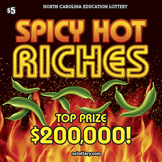 SPICY HOT RICHES scratch-off ticket