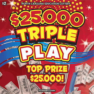 $25,000 TRIPLE PLAY scratch-off ticket
