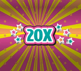 20X scratch-off ticket