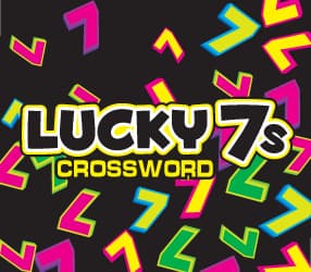 LUCKY 7S CROSSWORD scratch-off ticket