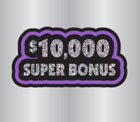 $10,000 SUPER BONUS scratch-off ticket