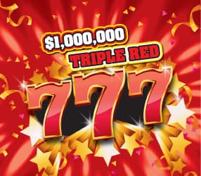 TRIPLE RED 777 scratch-off ticket