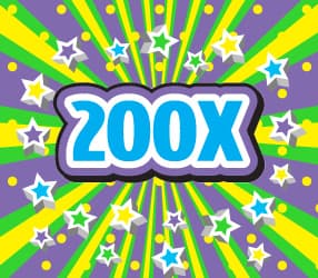 200X scratch-off ticket
