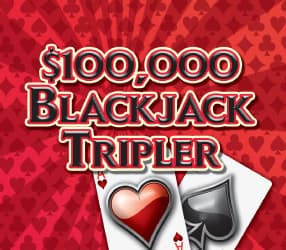 $100,000 BLACKJACK TRIPLER scratch-off ticket