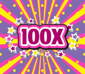 100X scratch-off ticket