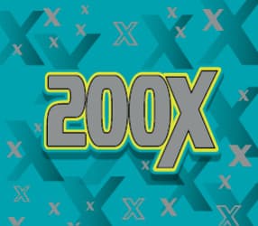 200X scratch-off ticket