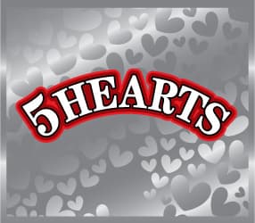 5 HEARTS scratch-off ticket