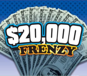 $20,000 FRENZY scratch-off ticket