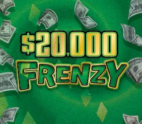 $20,000 FRENZY scratch-off ticket