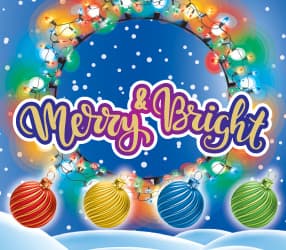 MERRY AND BRIGHT scratch-off ticket