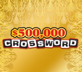 $500,000 CROSSWORD scratch-off ticket