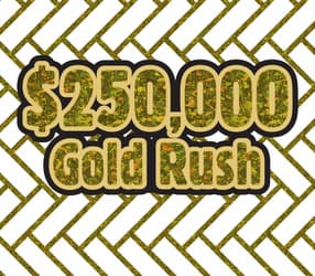 $250,000 GOLD RUSH scratch-off ticket