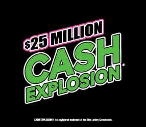 $25 MILLION CASH EXPLOSION® scratch-off ticket