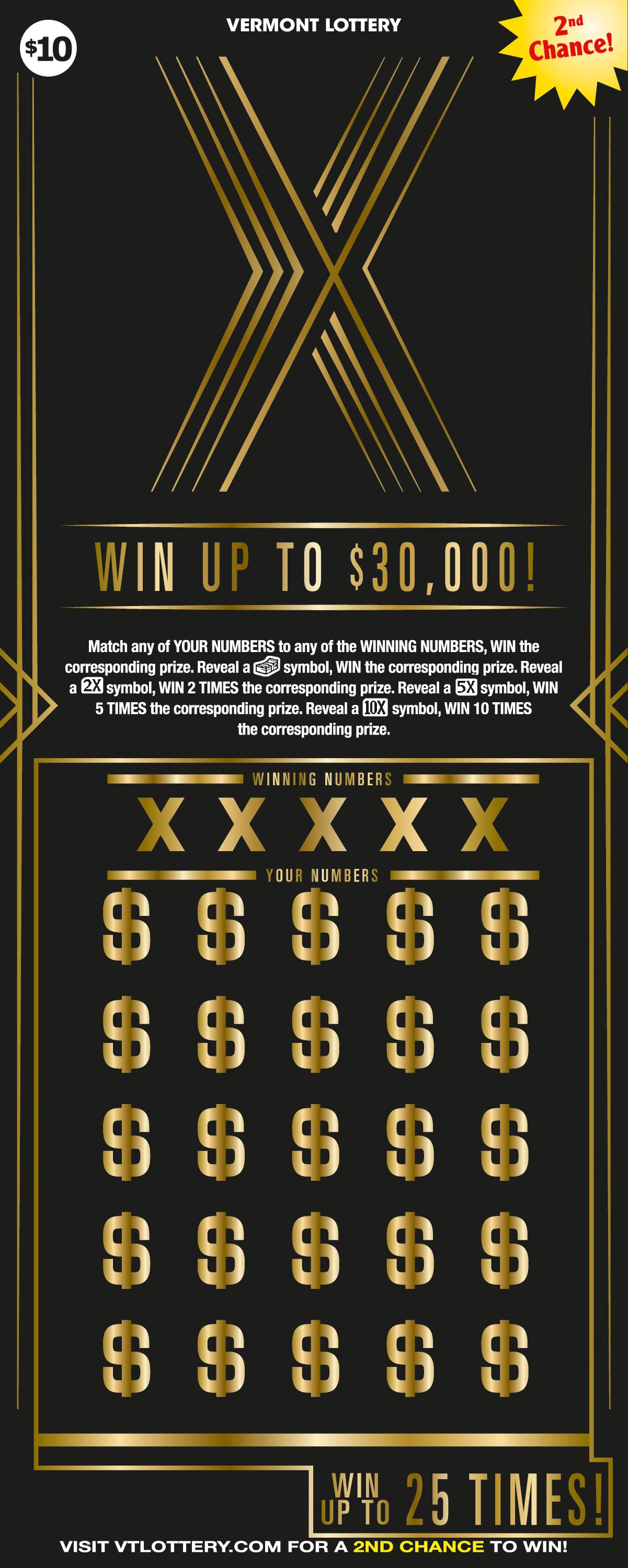X scratch-off ticket