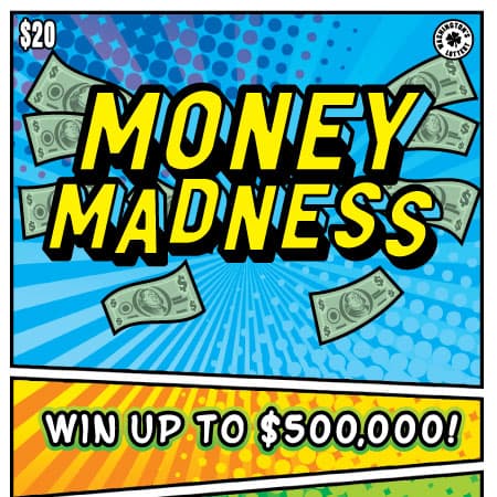 MONEY MADNESS scratch-off ticket